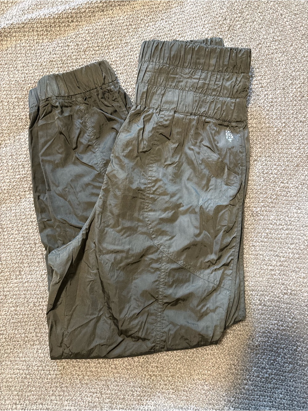 FP Movement by Free People Olive Green Elastic-Waist Joggers